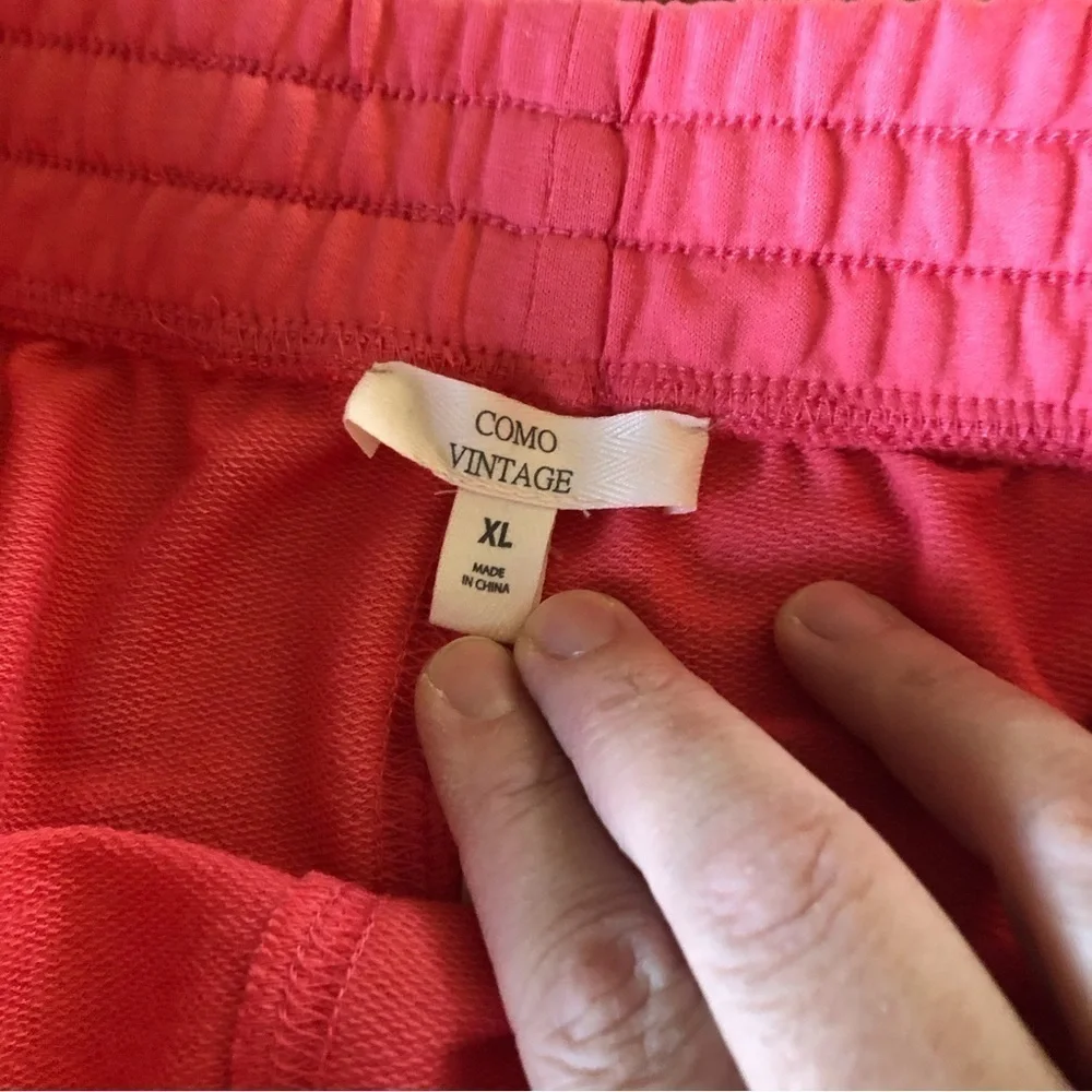 Como Vintage coral pink stretch drawstring shorts in size L, XL - Picture 4 of 5